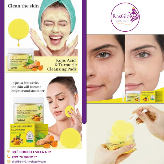 Pads Nettoyants au Curcuma et Acide Kojique