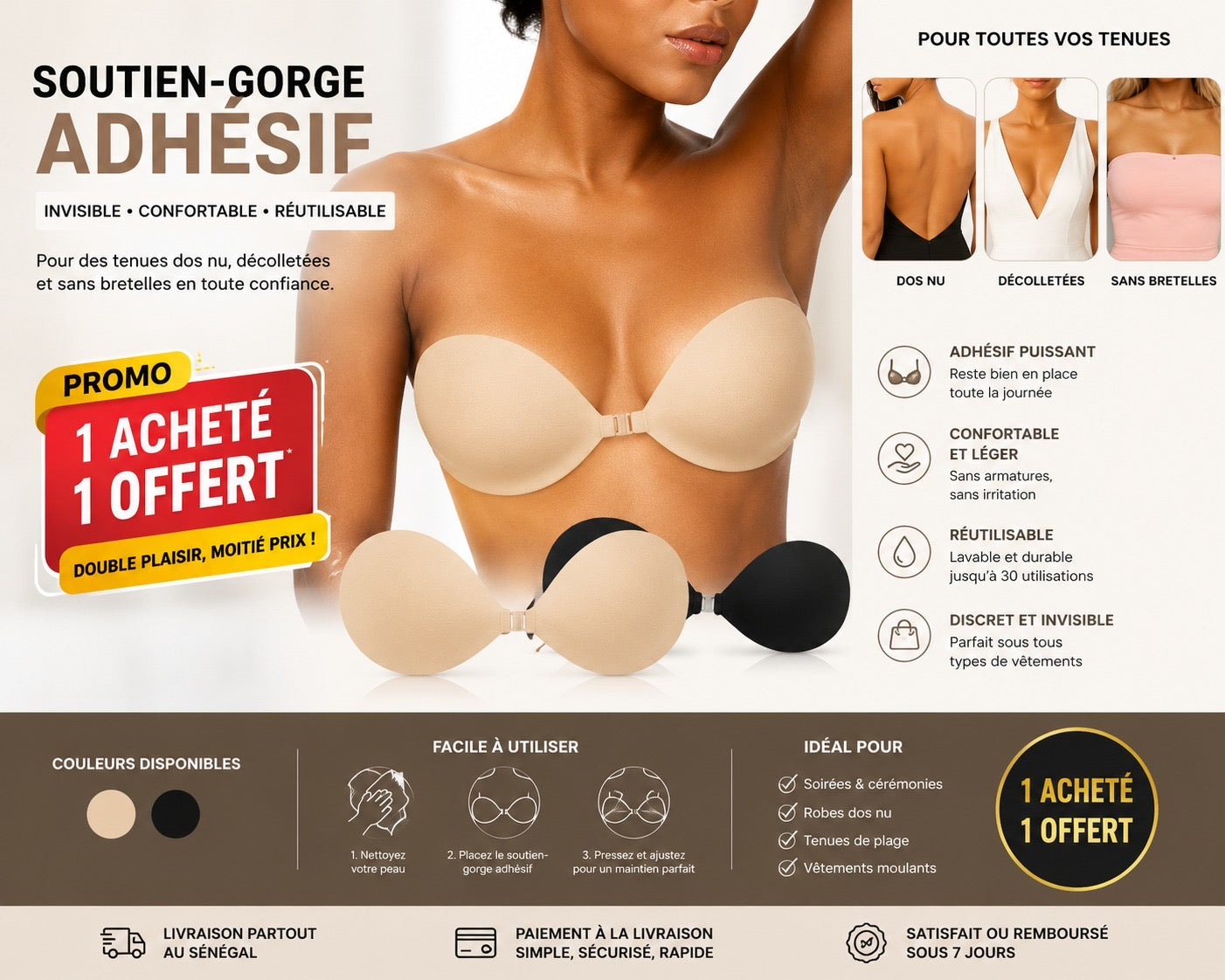 soutien gorge adhesif
